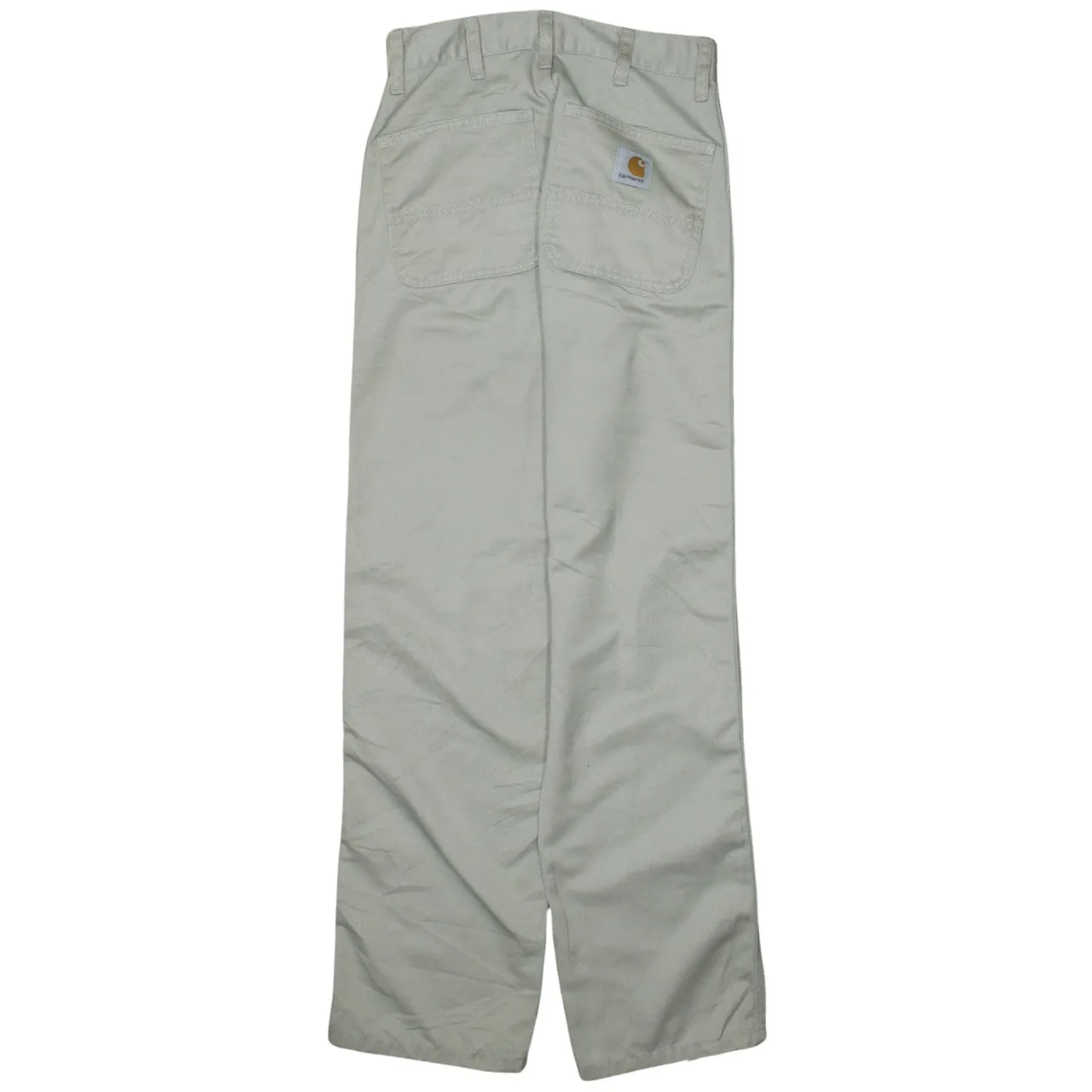 Carhartt 90's Drawstring Pockets Straight Leg Baggy Trousers / Pants 26 Beige Cream sold by Vintage Club