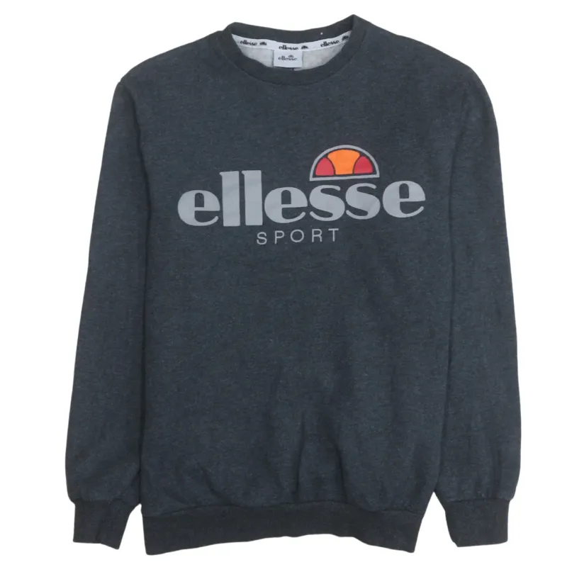 Ellesse 90's Spellout Crew Neck Sweatshirt Medium Grey sold by Vintage Club