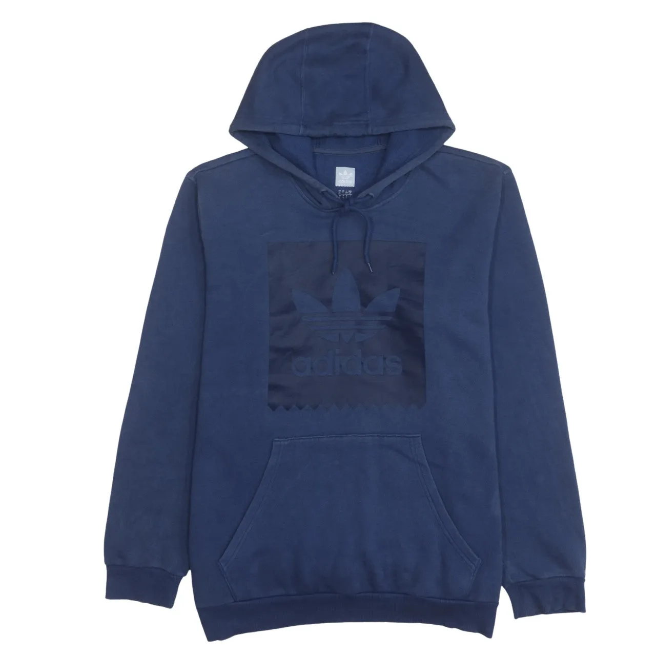 Adidas 90's Spellout Pullover Hoodie Large Navy Blue sold by Vintage Club