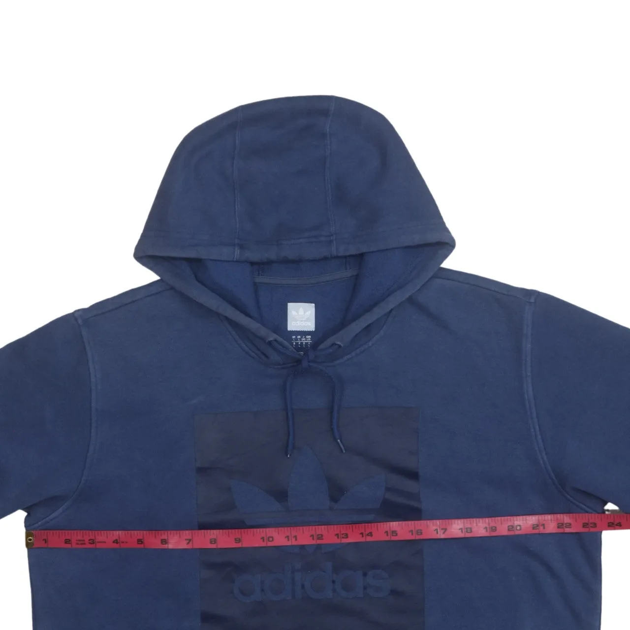 Adidas 90's Spellout Pullover Hoodie Large Navy Blue sold by Vintage Club product image thumbnail 5