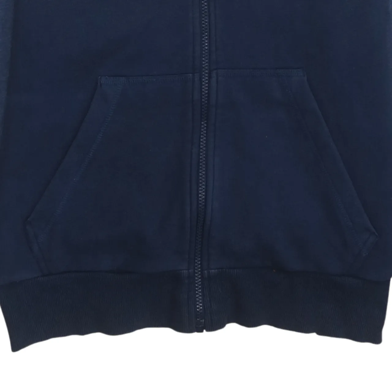 Adidas 90's Striped Sleeve Full Zip Up Hoodie Medium Navy Blue sold by Vintage Club product image thumbnail 4