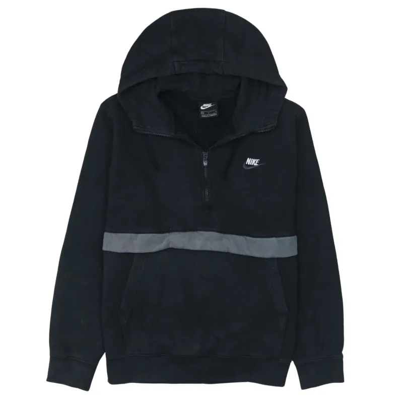 Nike 90's Swoosh Quarter Zip Hoodie Medium Black sold by Vintage Club