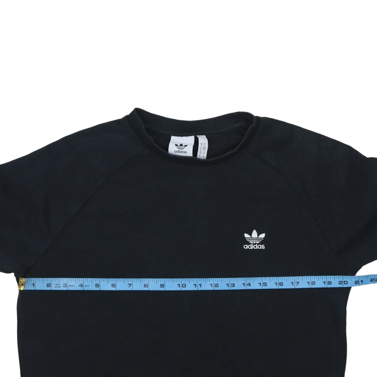 Adidas 90's Lightweight Crew Neck Sweatshirt Medium Black sold by Vintage Club product image thumbnail 5