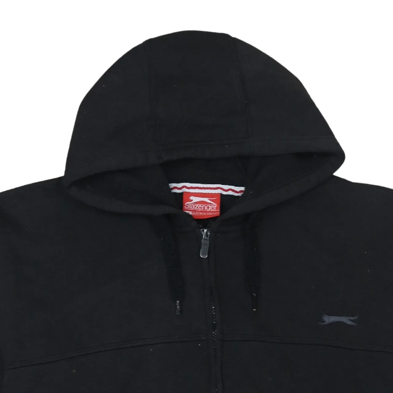 Slazenger 90's Drawstring Pockets Full Zip Up Hoodie XLarge Black sold by Vintage Club product image thumbnail 3