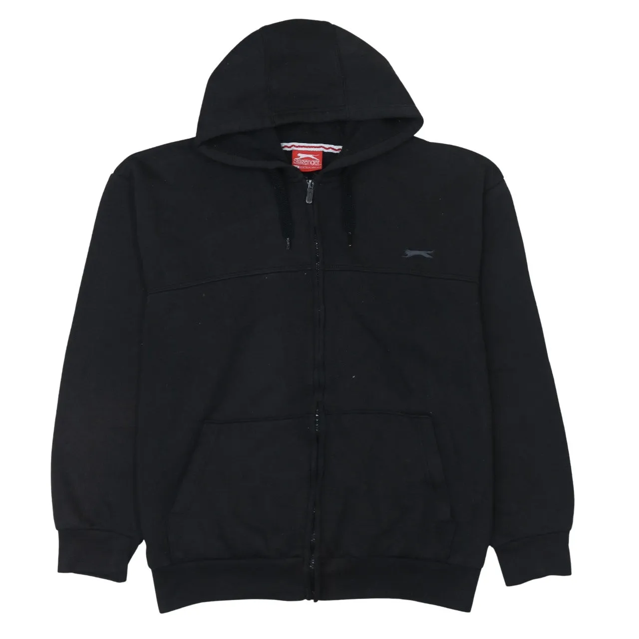 Slazenger 90's Drawstring Pockets Full Zip Up Hoodie XLarge Black sold by Vintage Club