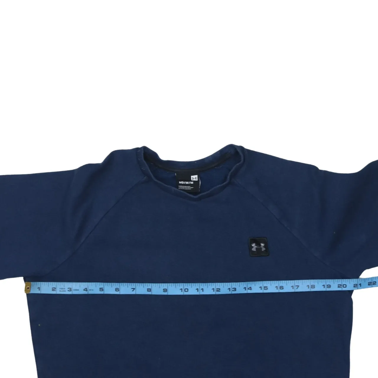 Under Armour 90's Lightweight Crew Neck Sweatshirt Medium Navy Blue sold by Vintage Club product image thumbnail 5