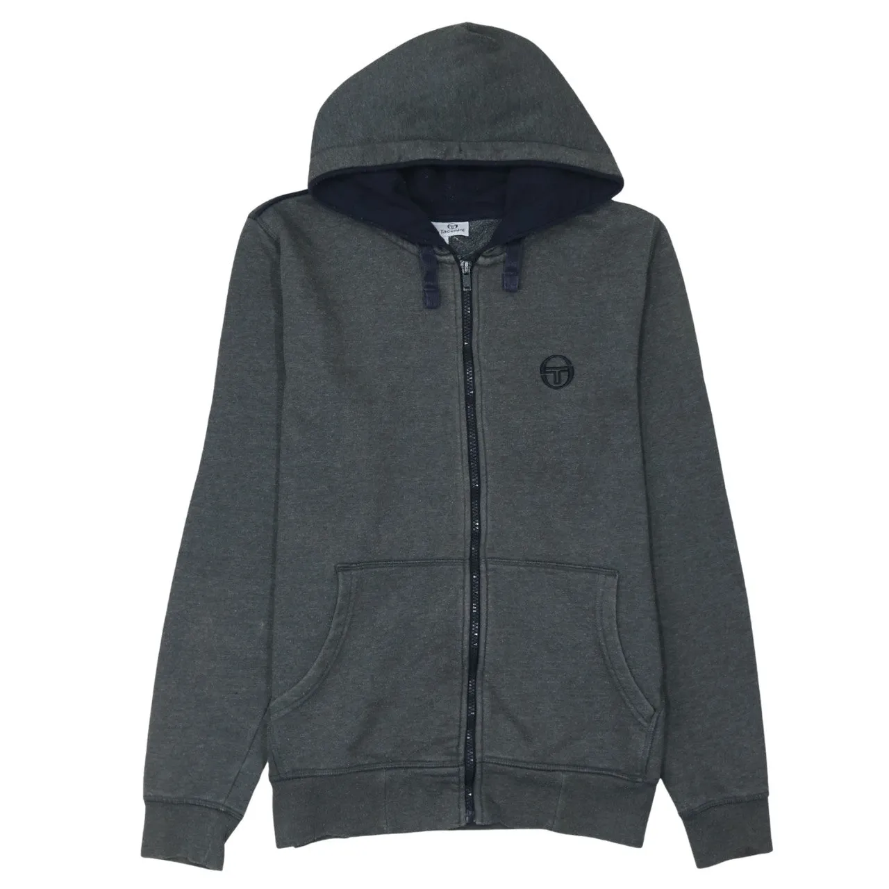 Sergio Tacchini 90's Lightweight Full Zip Up Hoodie Small Grey sold by Vintage Club