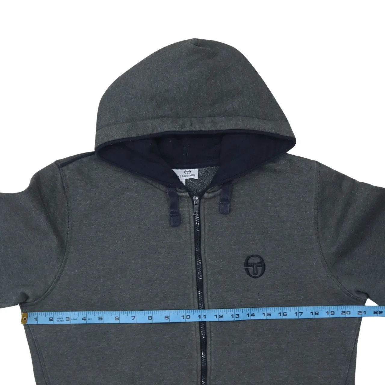 Sergio Tacchini 90's Lightweight Full Zip Up Hoodie Small Grey sold by Vintage Club product image thumbnail 5