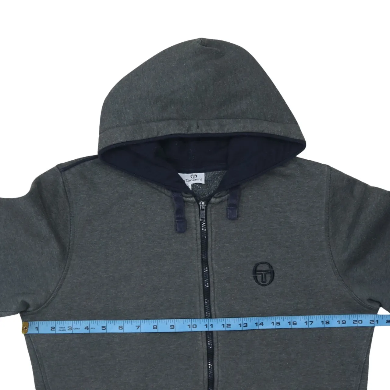 Adidas 90's Striped Sleeve Full Zip Up Hoodie Small Grey sold by Vintage Club product image thumbnail 5