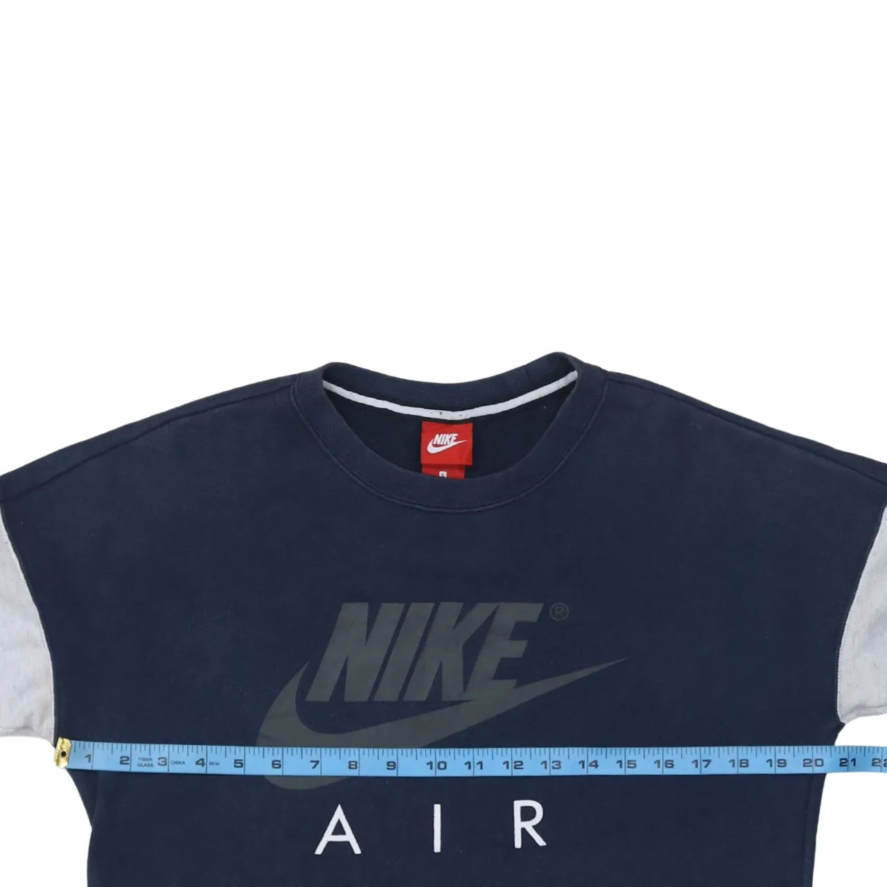 Nike 90's Center Middle Swoosh Crew Neck Sweatshirt Small Navy Blue sold by Vintage Club product image thumbnail 5