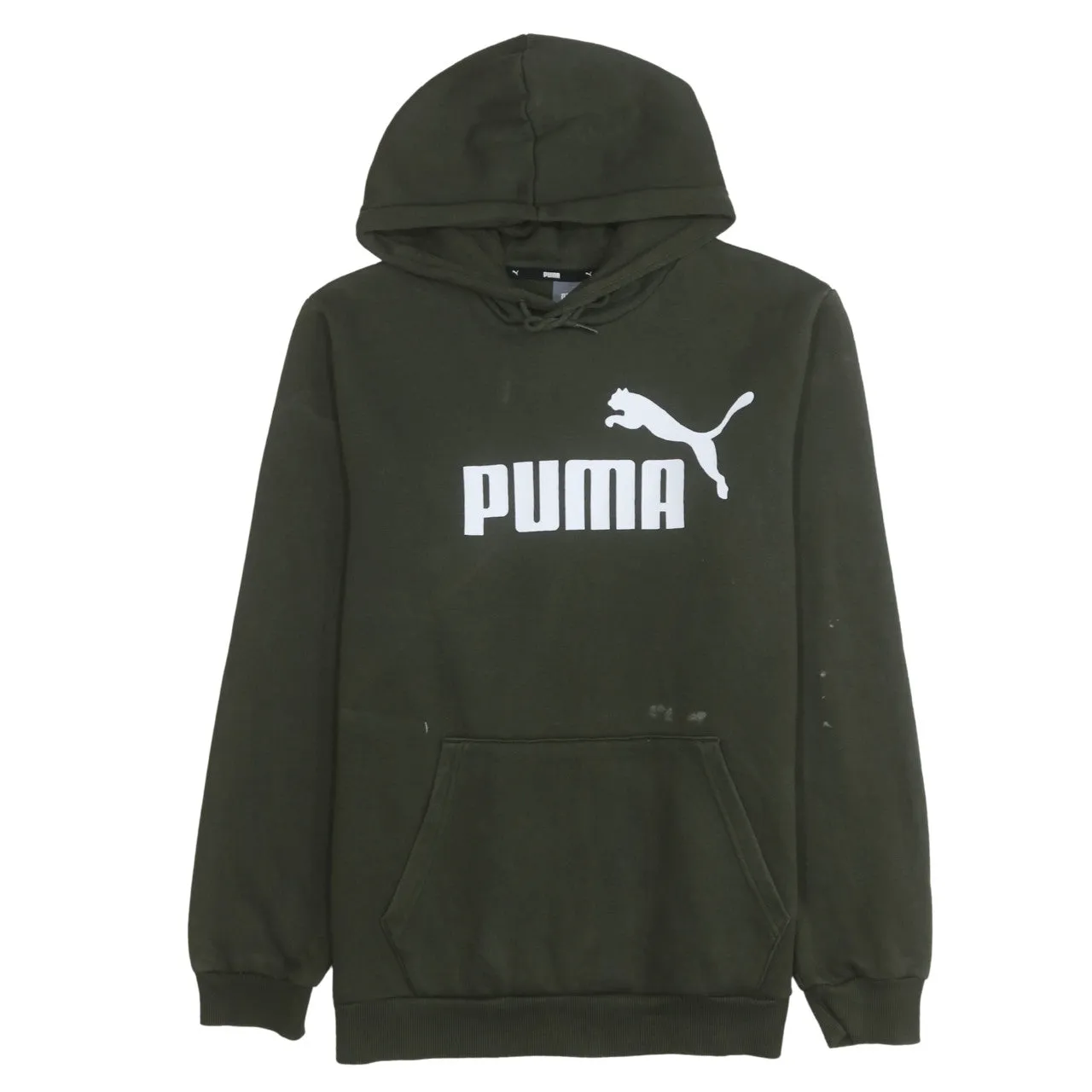 Puma 90's Spellout Pullover Hoodie Medium Green sold by Vintage Club