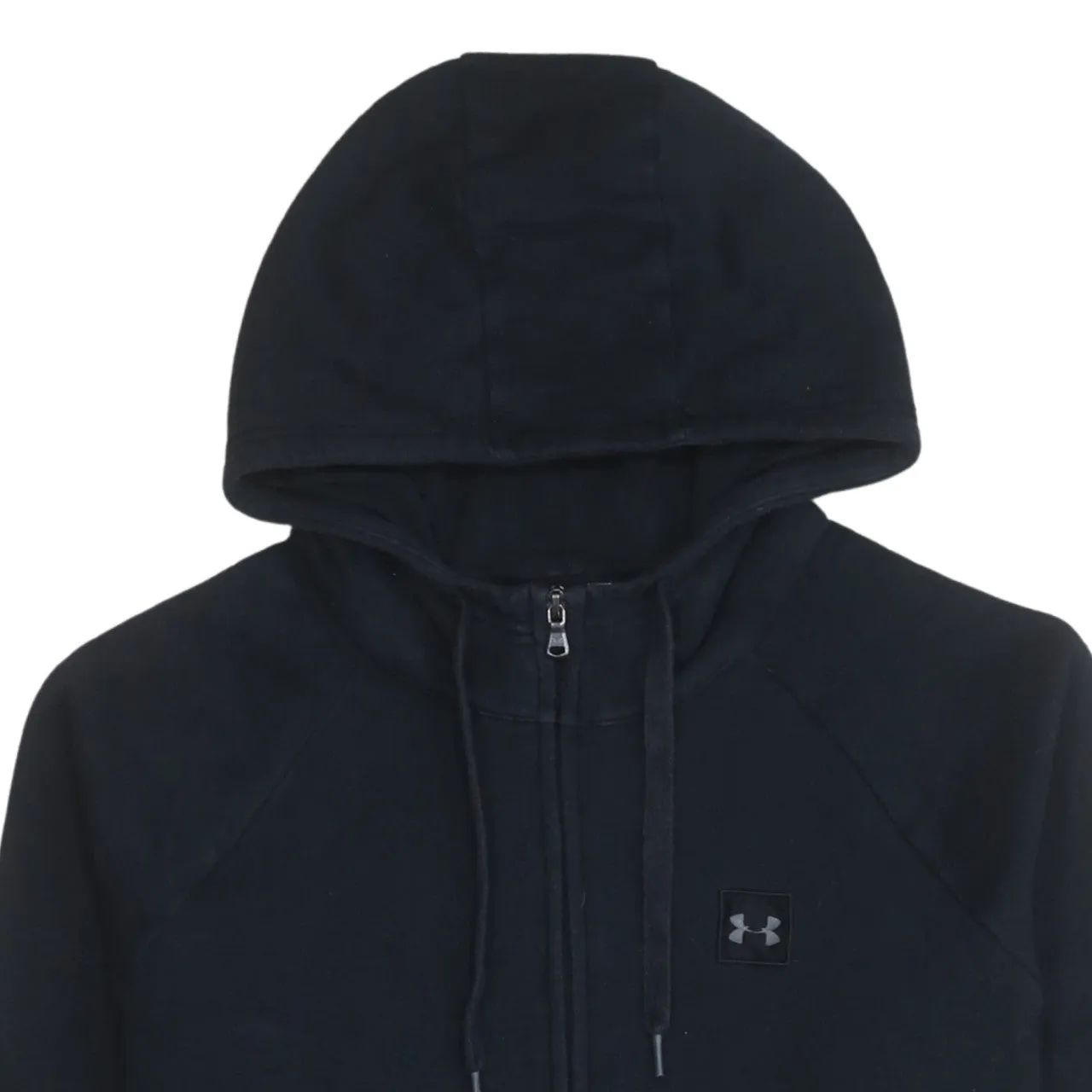 Under Armour 90's Drawstring Pockets Full Zip Up Hoodie Large Black sold by Vintage Club product image thumbnail 3