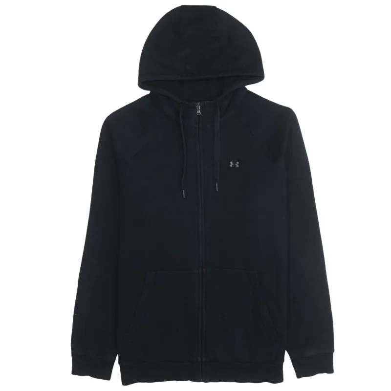 Under Armour 90's Drawstring Pockets Full Zip Up Hoodie Large Black sold by Vintage Club