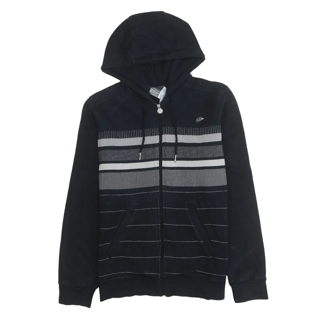 Nike 90's Swoosh Full Zip Up Hoodie Small Black sold by Vintage Club