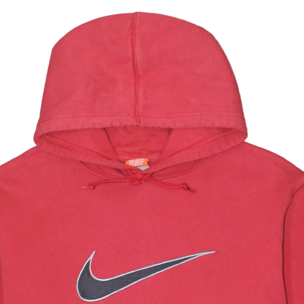 Nike 90's Center Middle Swoosh Pullover Hoodie Large Red sold by Vintage Club product image thumbnail 3