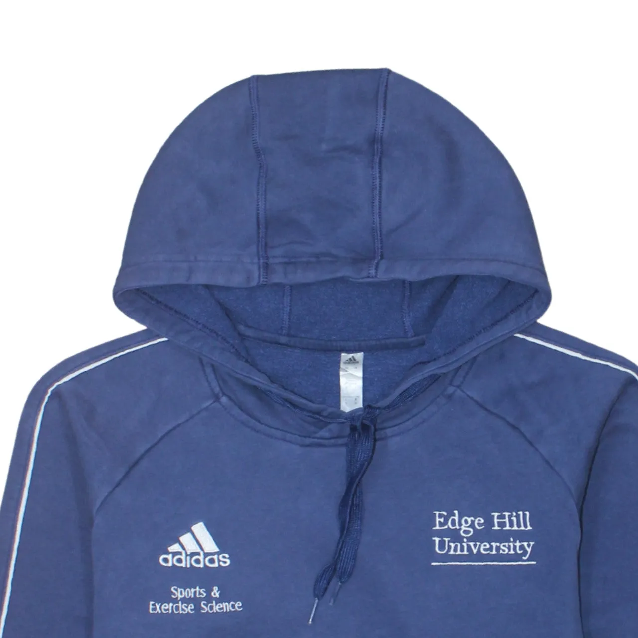 Adidas 90's Drawstring Pockets Pullover Hoodie Small Navy Blue sold by Vintage Club product image thumbnail 3
