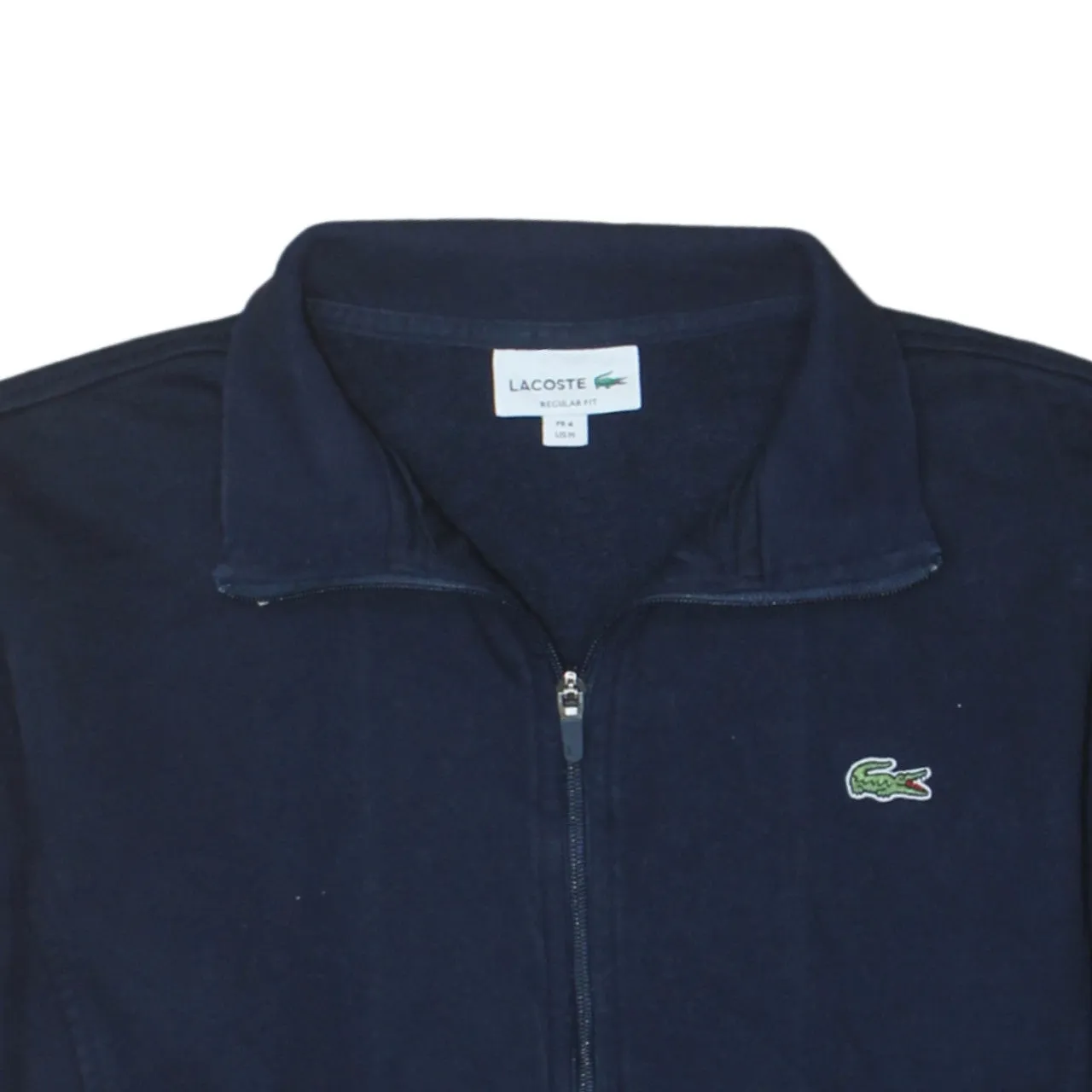 Lacoste 90's Lightweight Full Zip Up Sweatshirt Medium Navy Blue sold by Vintage Club product image thumbnail 3