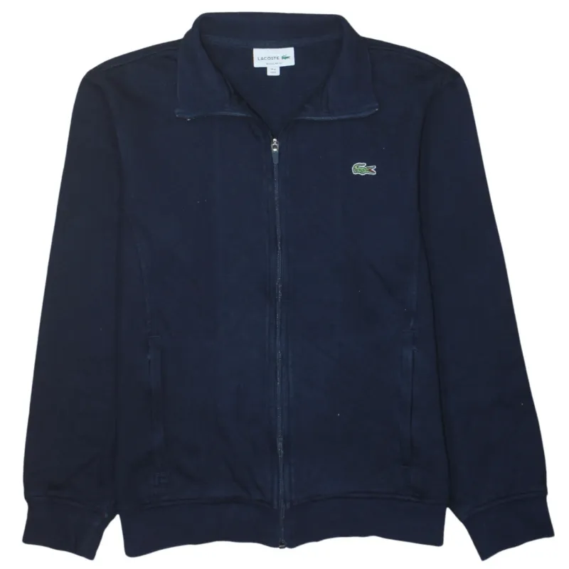 Lacoste 90's Lightweight Full Zip Up Sweatshirt Medium Navy Blue made by Lacoste