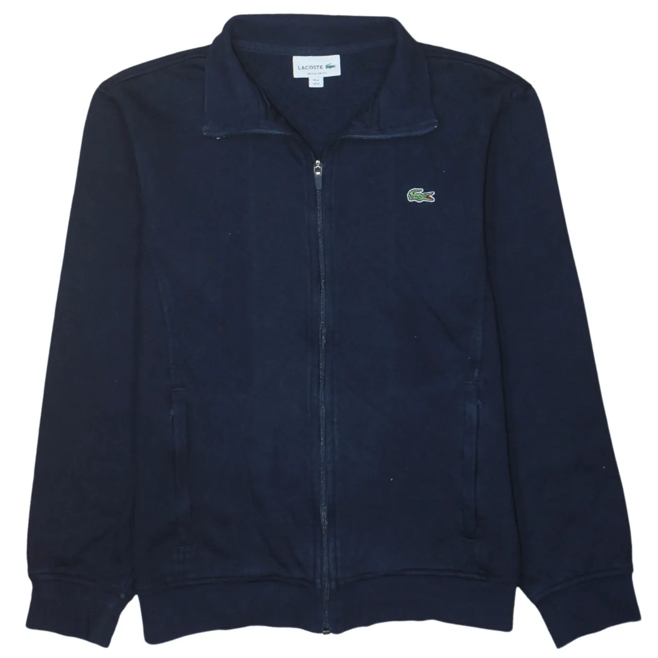 Lacoste 90's Lightweight Full Zip Up Sweatshirt Medium Navy Blue sold by Vintage Club