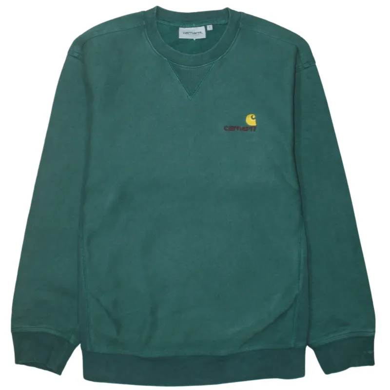Carhartt 90's Lightweight Crew Neck Sweatshirt Small Green made by Carhartt