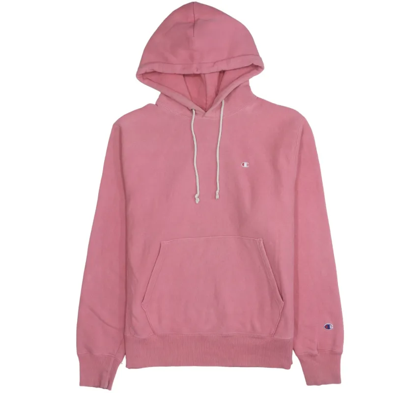 Champion 90's Drawstring Pockets Pullover Hoodie Medium Pink sold by Vintage Club