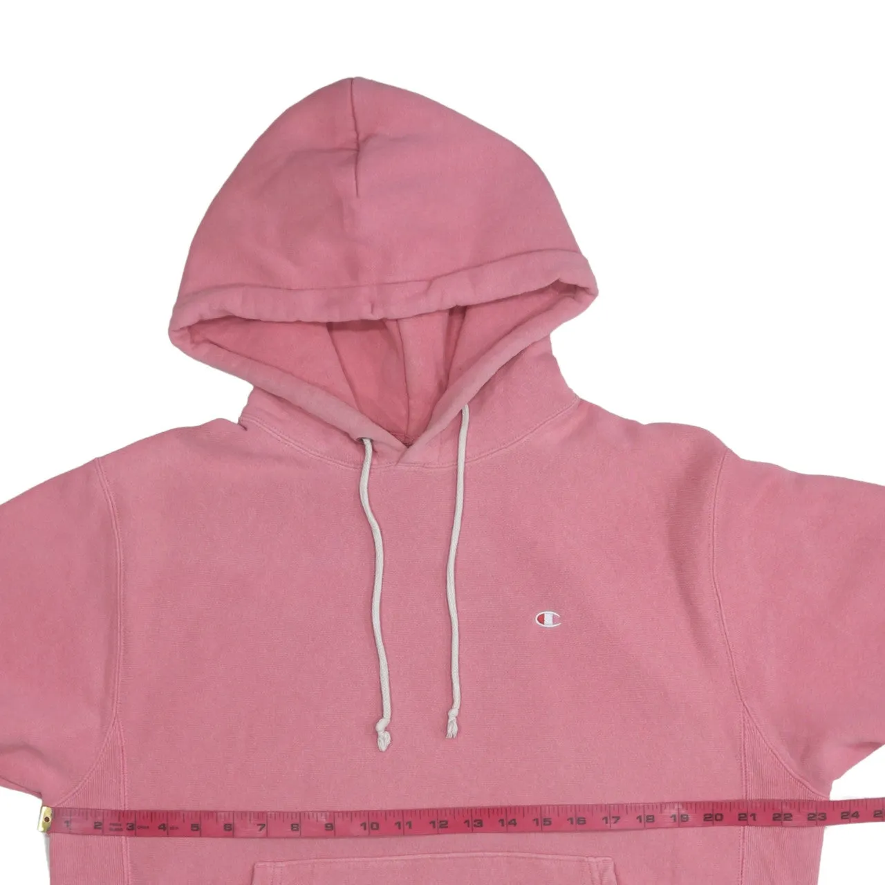 Champion 90's Drawstring Pockets Pullover Hoodie Medium Pink sold by Vintage Club product image thumbnail 5