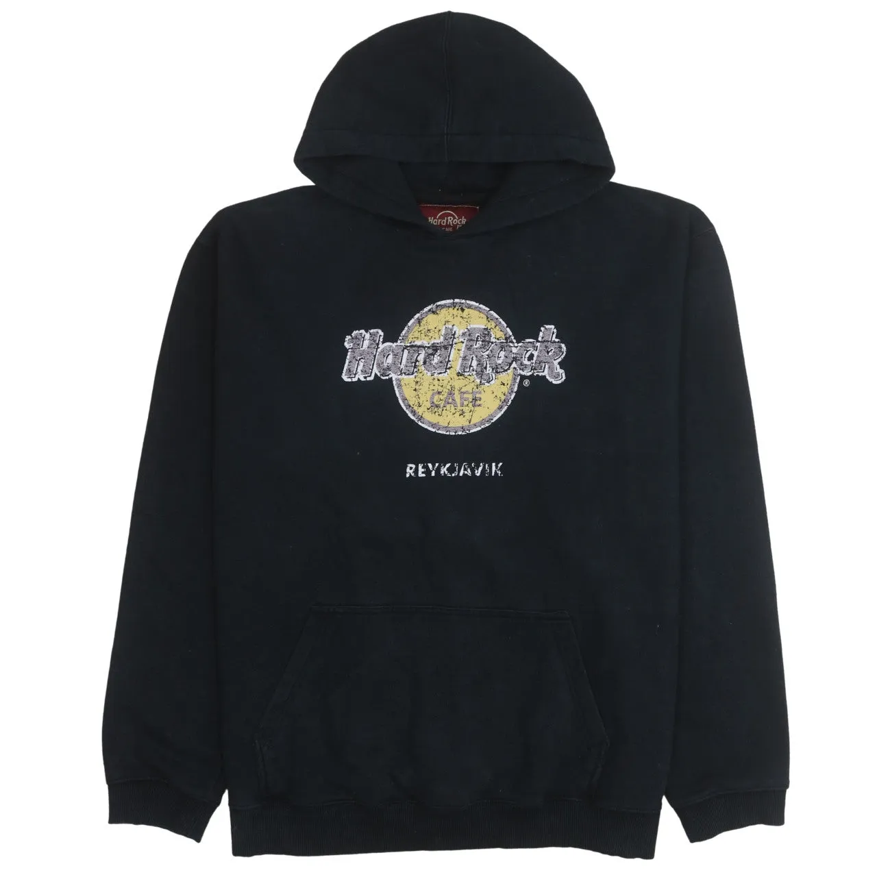 Hard Rock Cafe 90's Spellout Pullover Hoodie XXLarge (2XL) Black sold by Vintage Club