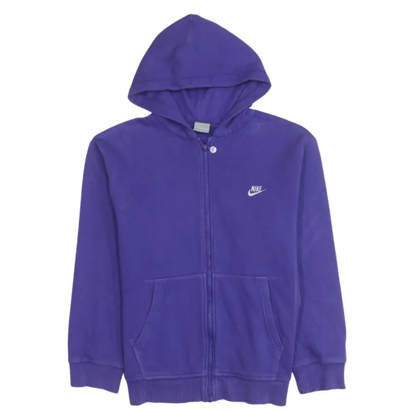 Nike 90's Swoosh Full Zip Up Hoodie Large Purple made by Nike
