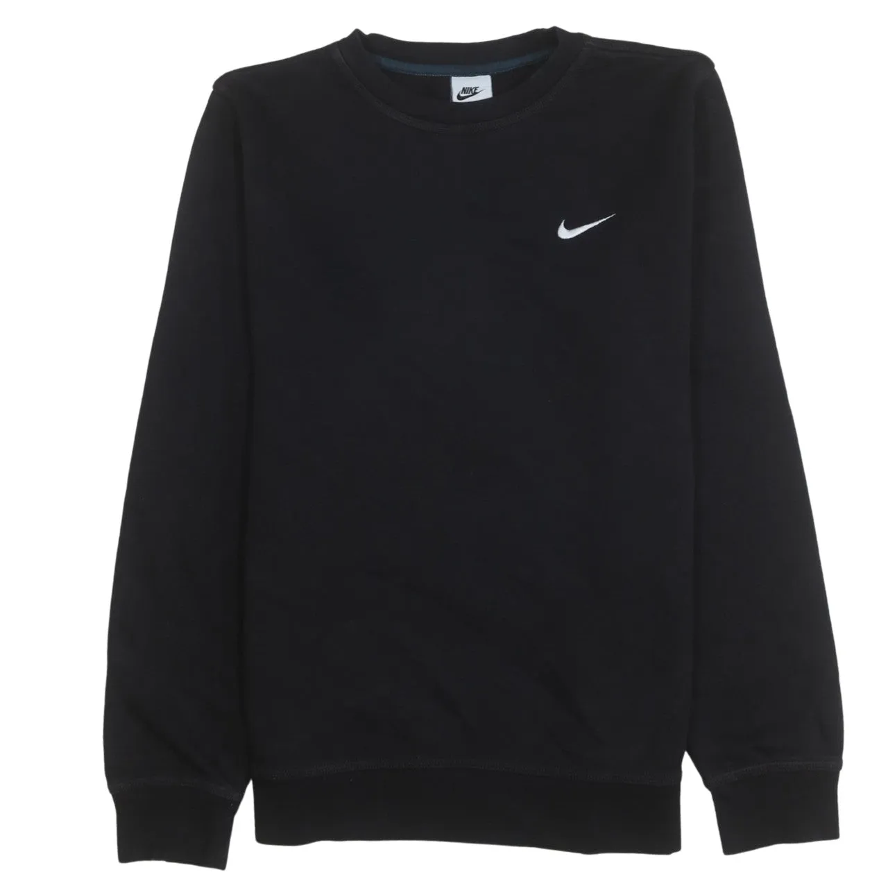 Nike 90's Swoosh Crew Neck Sweatshirt Medium Black sold by Vintage Club