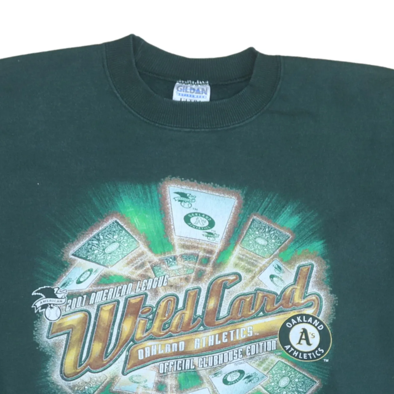 Gildan 90's Lightweight Crew Neck Sweatshirt XXLarge (2XL) Green sold by Vintage Club product image thumbnail 3
