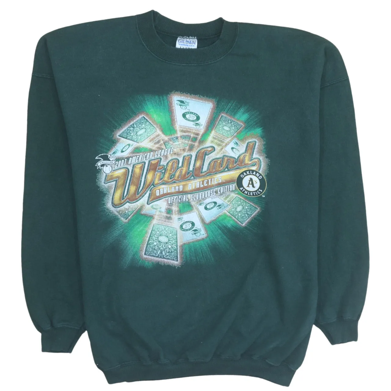 Gildan 90's Lightweight Crew Neck Sweatshirt XXLarge (2XL) Green sold by Vintage Club