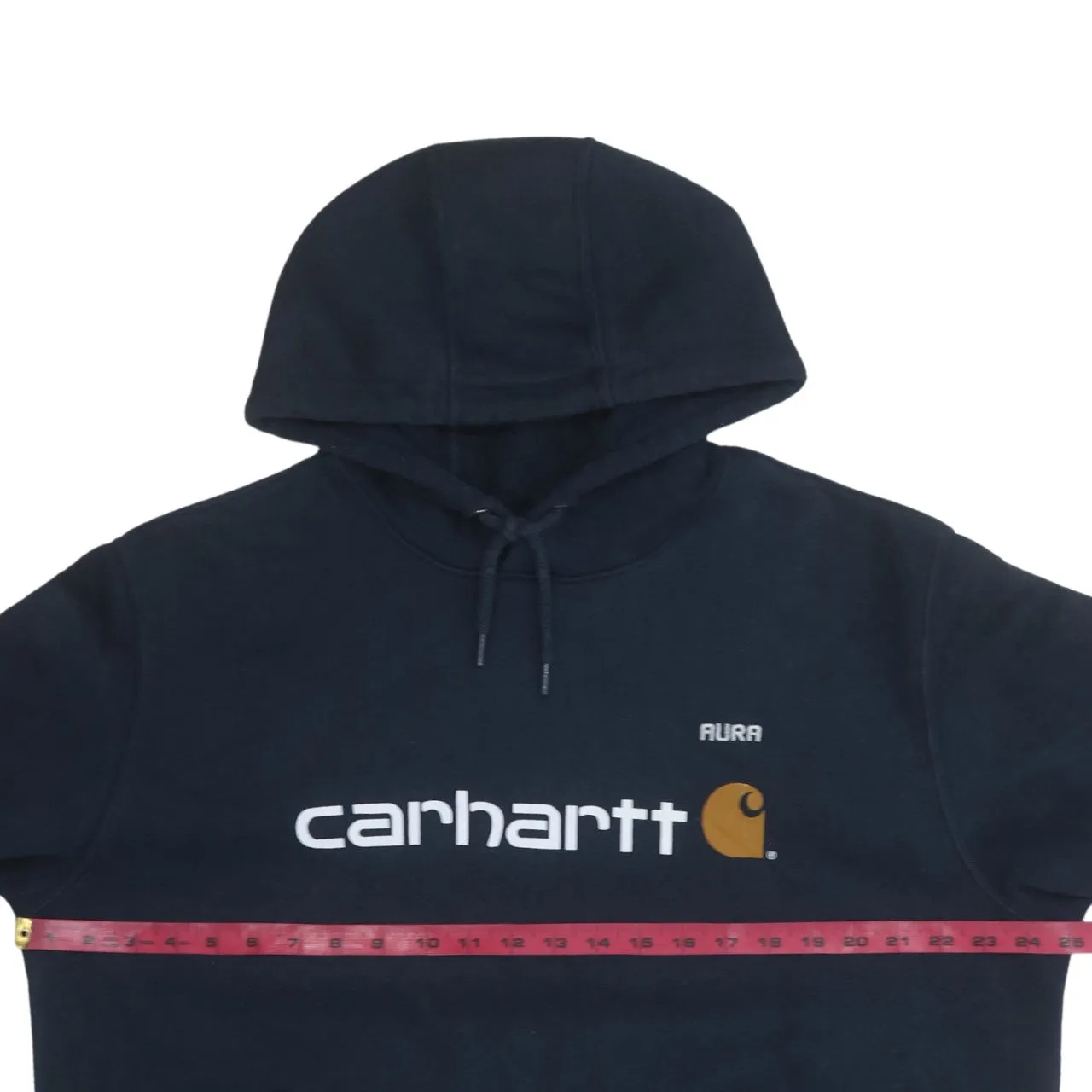 Carhartt 90's Spellout Pullover Hoodie Large Navy Blue sold by Vintage Club product image thumbnail 5