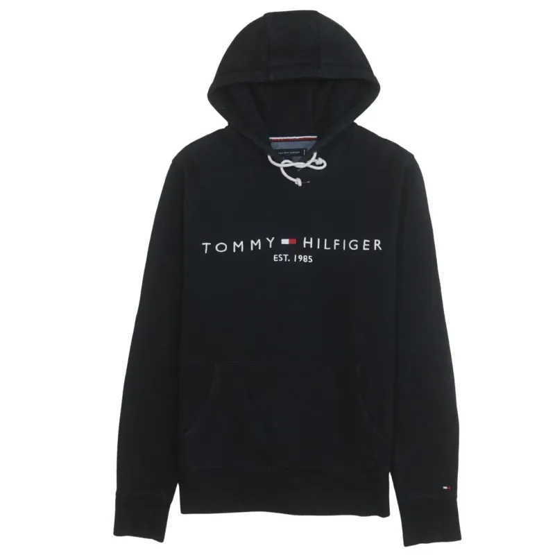 Tommy Hilfiger 90's Spellout Pullover Hoodie Medium Black made by Tommy Hilfiger