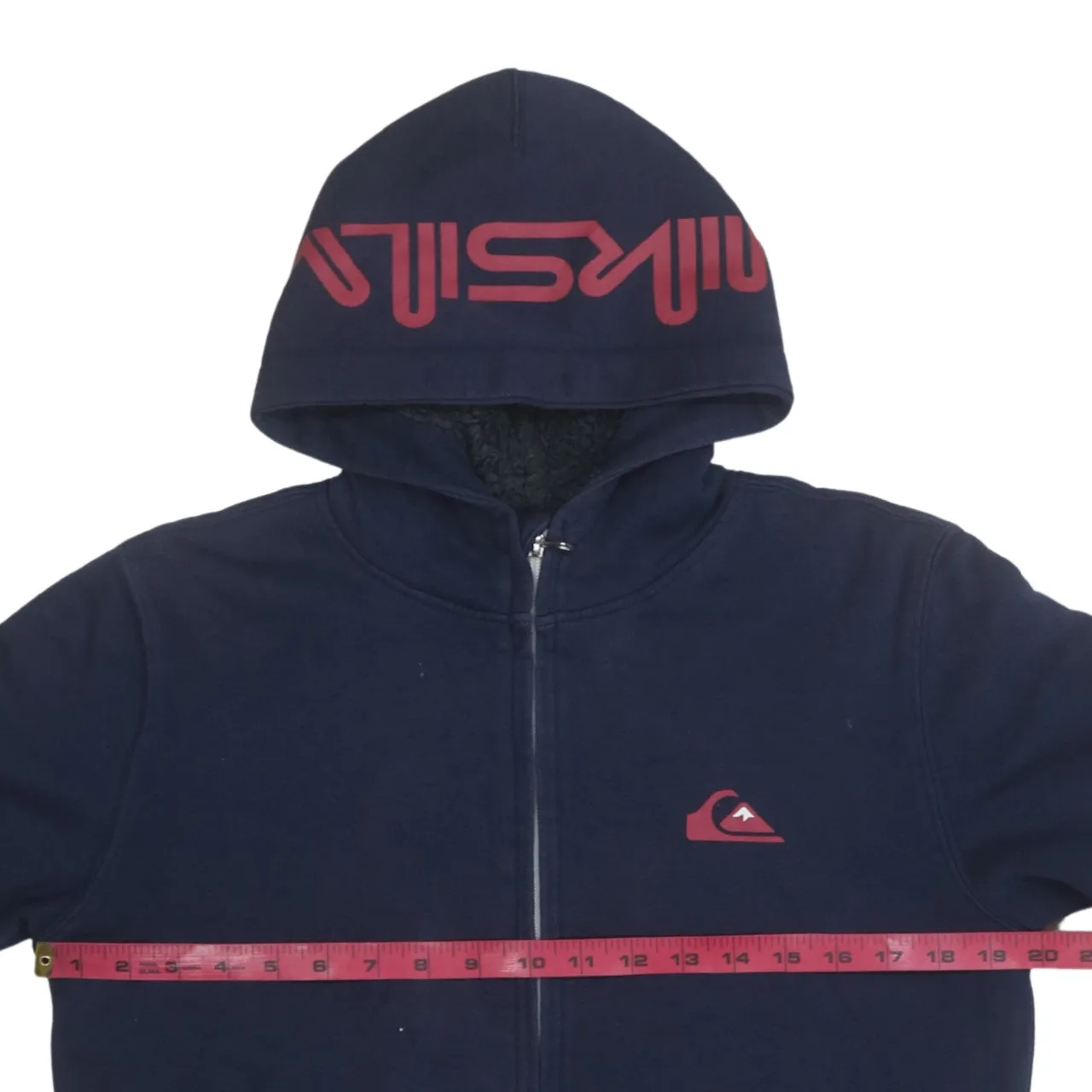 QuikSilver 90's Drawstring Pockets Full Zip Up Hoodie Large Navy Blue sold by Vintage Club product image thumbnail 5
