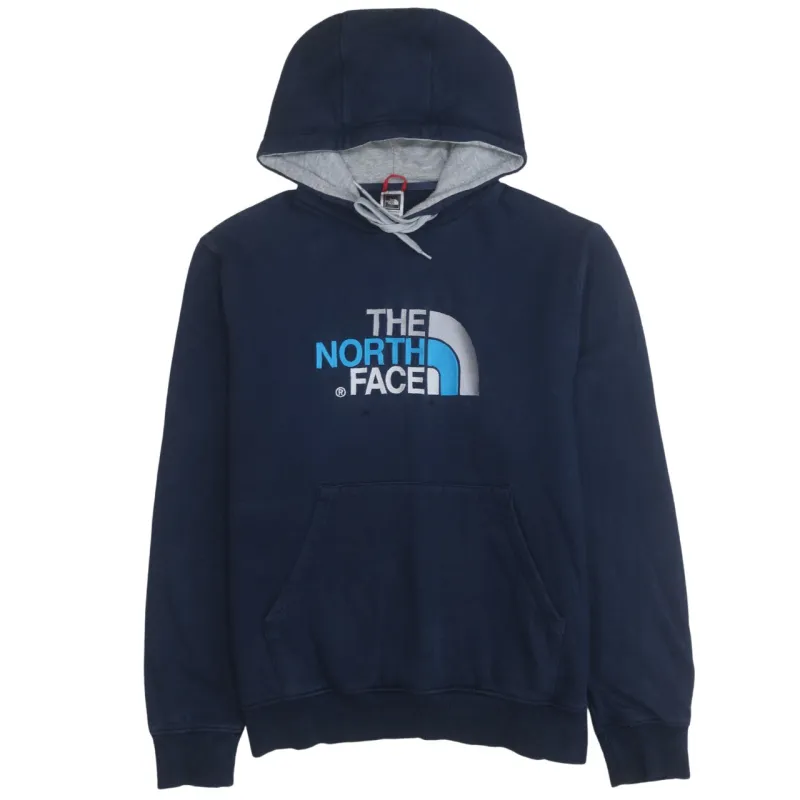 The North Face 90's Spellout Pullover Hoodie Large Navy Blue sold by Vintage Club