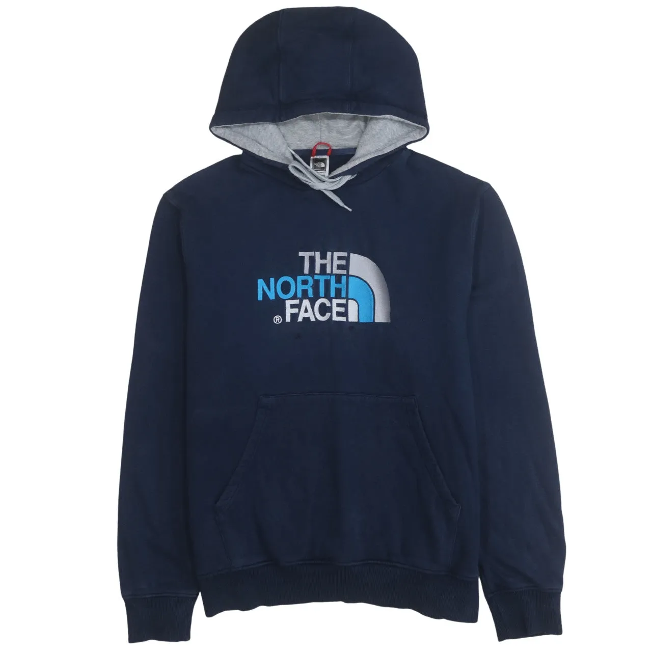 The North Face 90's Spellout Pullover Hoodie Large Navy Blue sold by Vintage Club