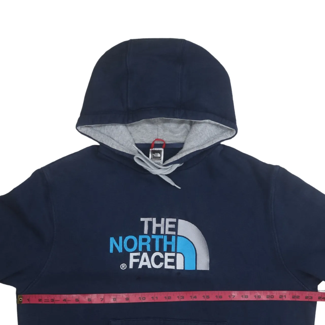 The North Face 90's Spellout Pullover Hoodie Large Navy Blue sold by Vintage Club product image thumbnail 5