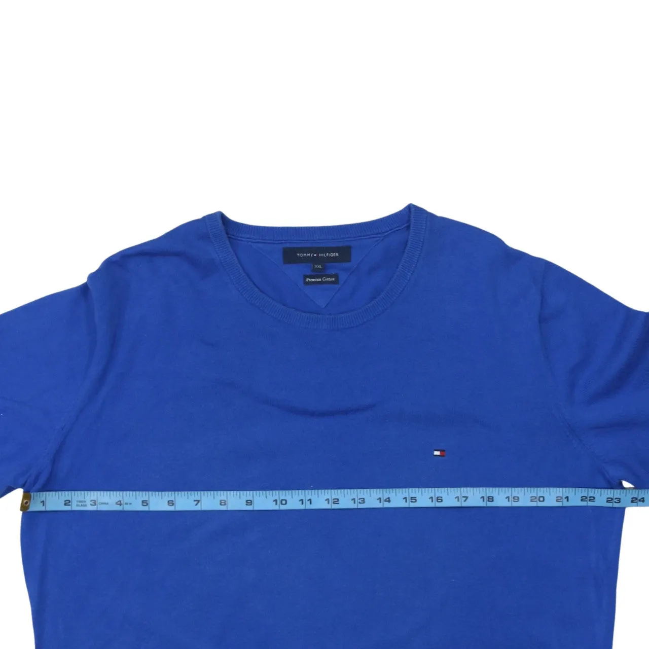 Tommy Hilfiger 90's Lightweight Crew Neck Sweatshirt XXLarge (2XL) Blue sold by Vintage Club product image thumbnail 5