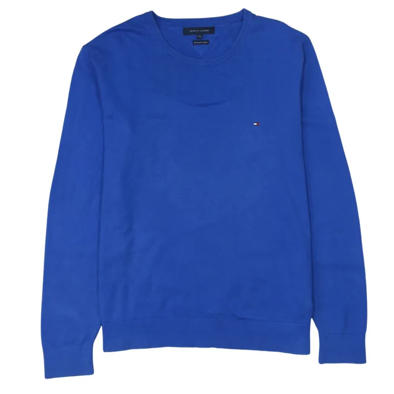 Tommy Hilfiger 90's Lightweight Crew Neck Sweatshirt XXLarge (2XL) Blue made by Tommy Hilfiger