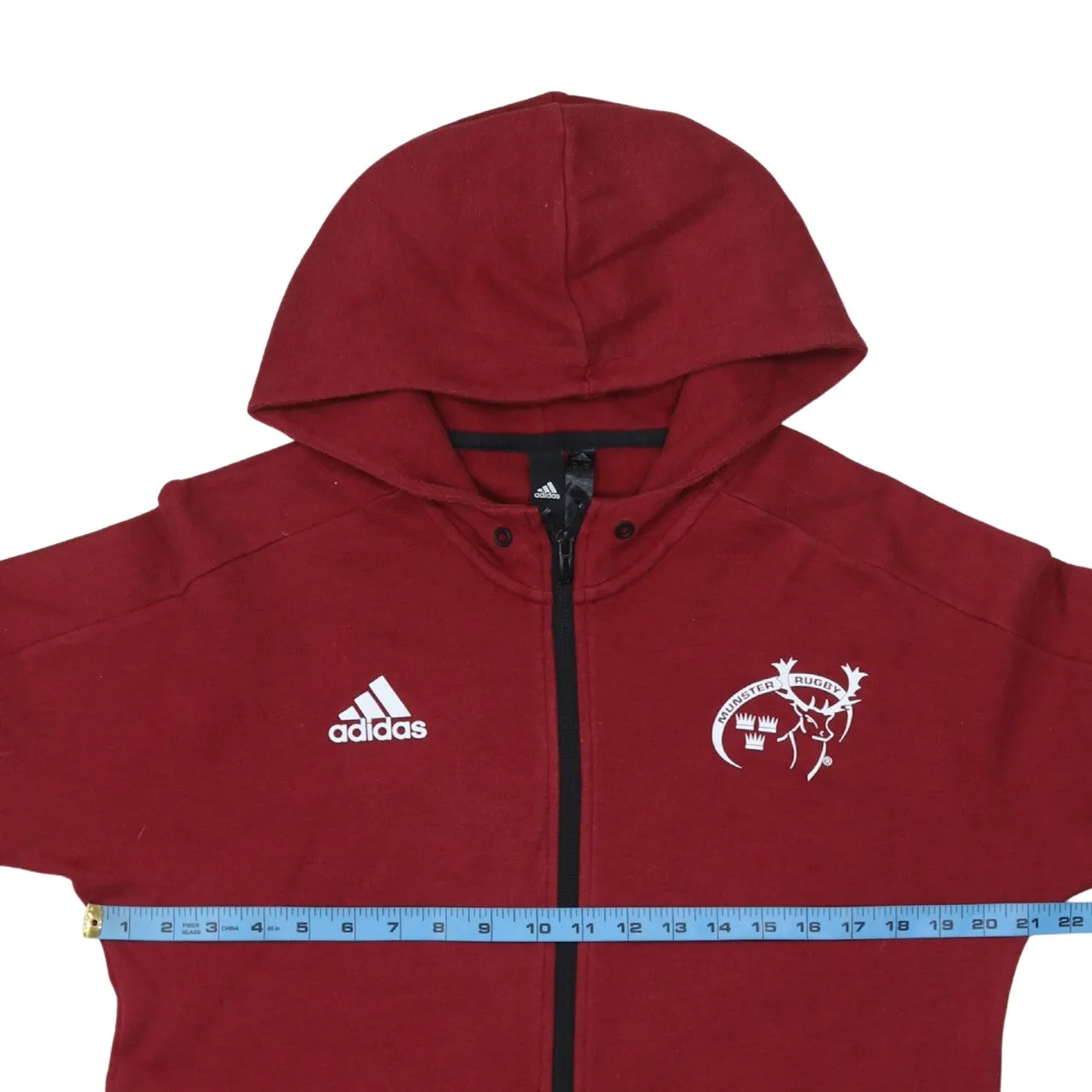 Adidas 90's Lightweight Full Zip Up Hoodie Medium Red sold by Vintage Club product image thumbnail 5