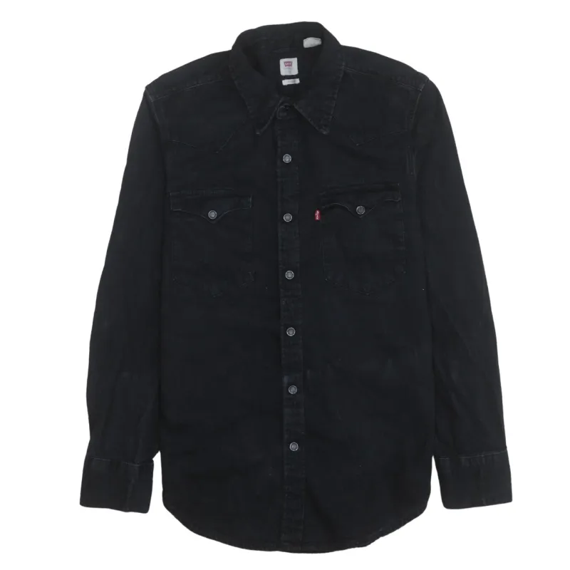 Levi's 90's Long Sleeve Button Up Shirt Small Black made by Levi's