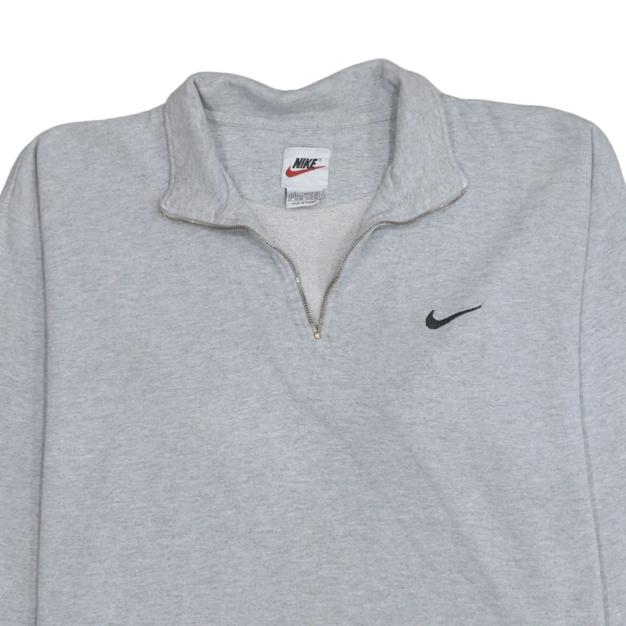 Nike 90's Swoosh Quarter Zip Sweatshirt Large Grey sold by Vintage Club product image thumbnail 3