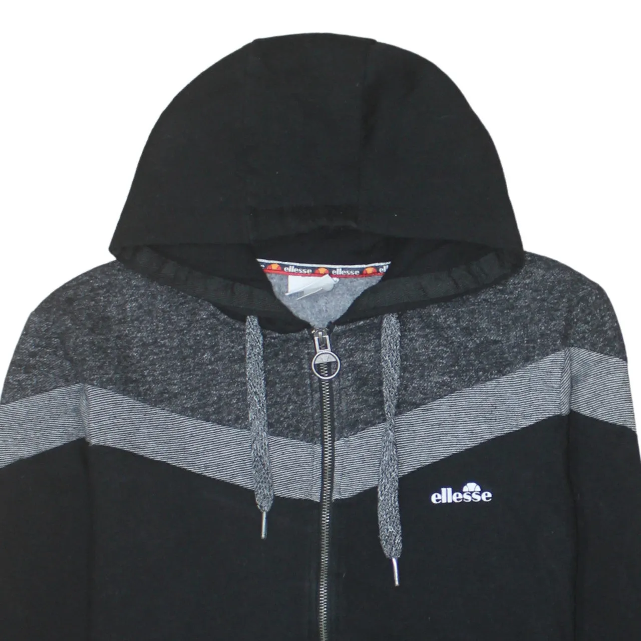Ellesse 90's Lightweight Full Zip Up Hoodie Medium Black sold by Vintage Club product image thumbnail 3