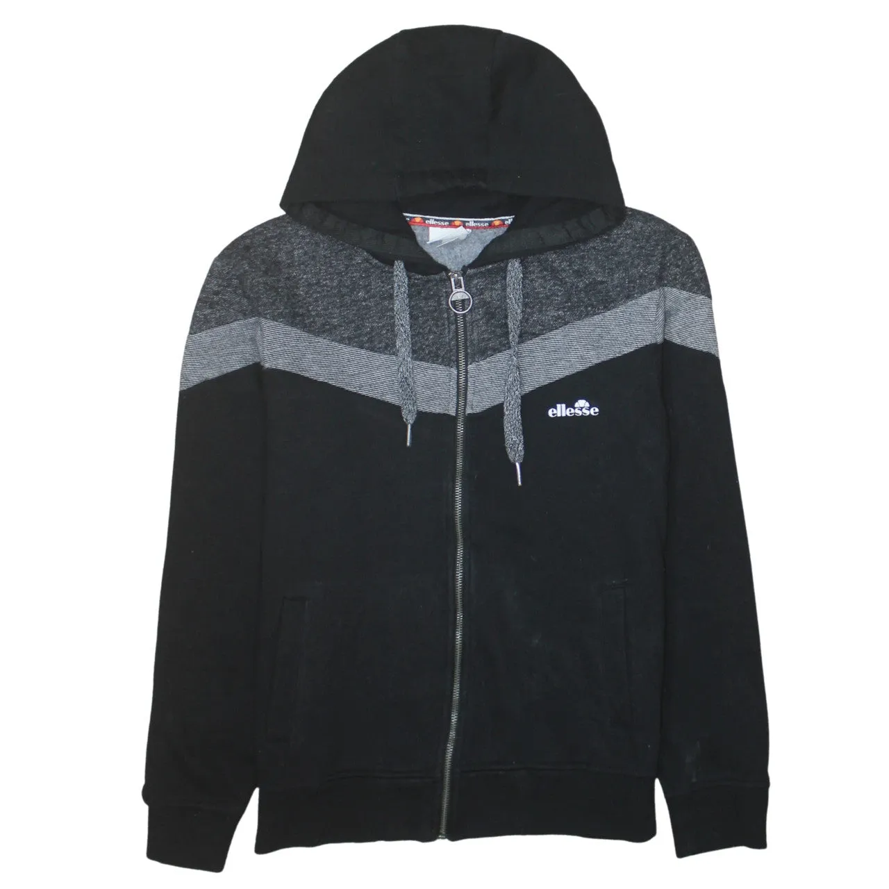 Ellesse 90's Lightweight Full Zip Up Hoodie Medium Black sold by Vintage Club