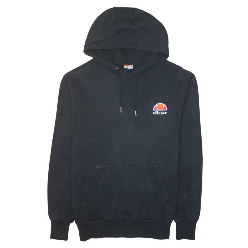 Ellesse 90's Drawstring Pockets Pullover Hoodie XLarge Black sold by Vintage Club