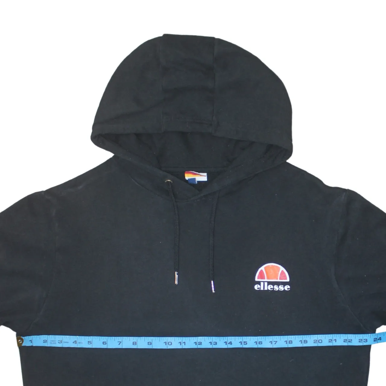 Ellesse 90's Drawstring Pockets Pullover Hoodie XLarge Black sold by Vintage Club product image thumbnail 5