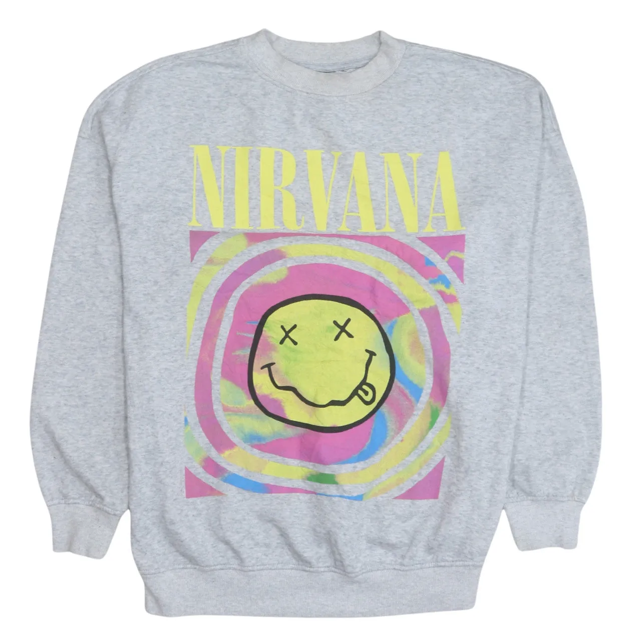 DIVIDCD 90's Nirvana Crew Neck Sweatshirt XSmall Grey sold by Vintage Club