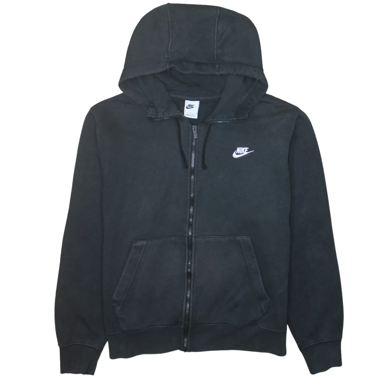 Nike 90's Swoosh Full Zip Up Hoodie Large Black sold by Vintage Club