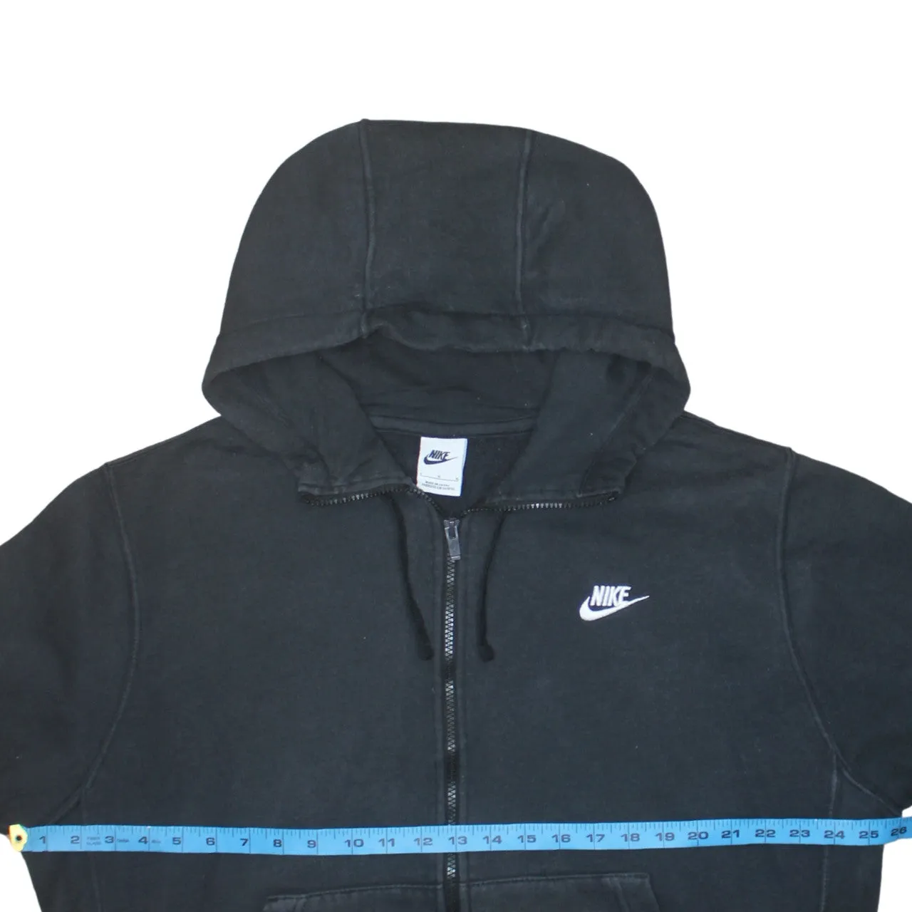 Nike 90's Swoosh Full Zip Up Hoodie Large Black sold by Vintage Club product image thumbnail 5
