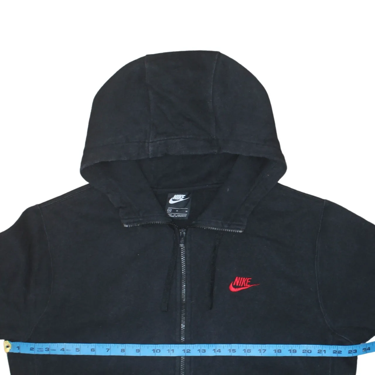 Nike 90's Swoosh Full Zip Up Hoodie Medium Black sold by Vintage Club product image thumbnail 5